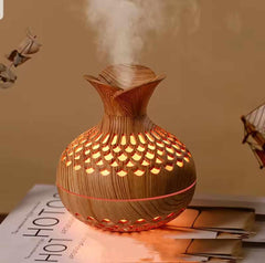Wooden Design Air Humidifier with Colorful LED