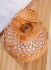 Wooden Design Air Humidifier with Colorful LED
