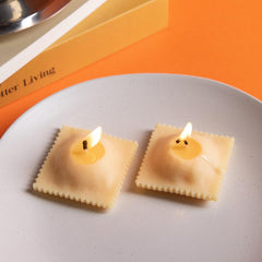 Farfella Ravioli Rigatoni Pasta Candle Set, Scented Novelty Food Shape Candle