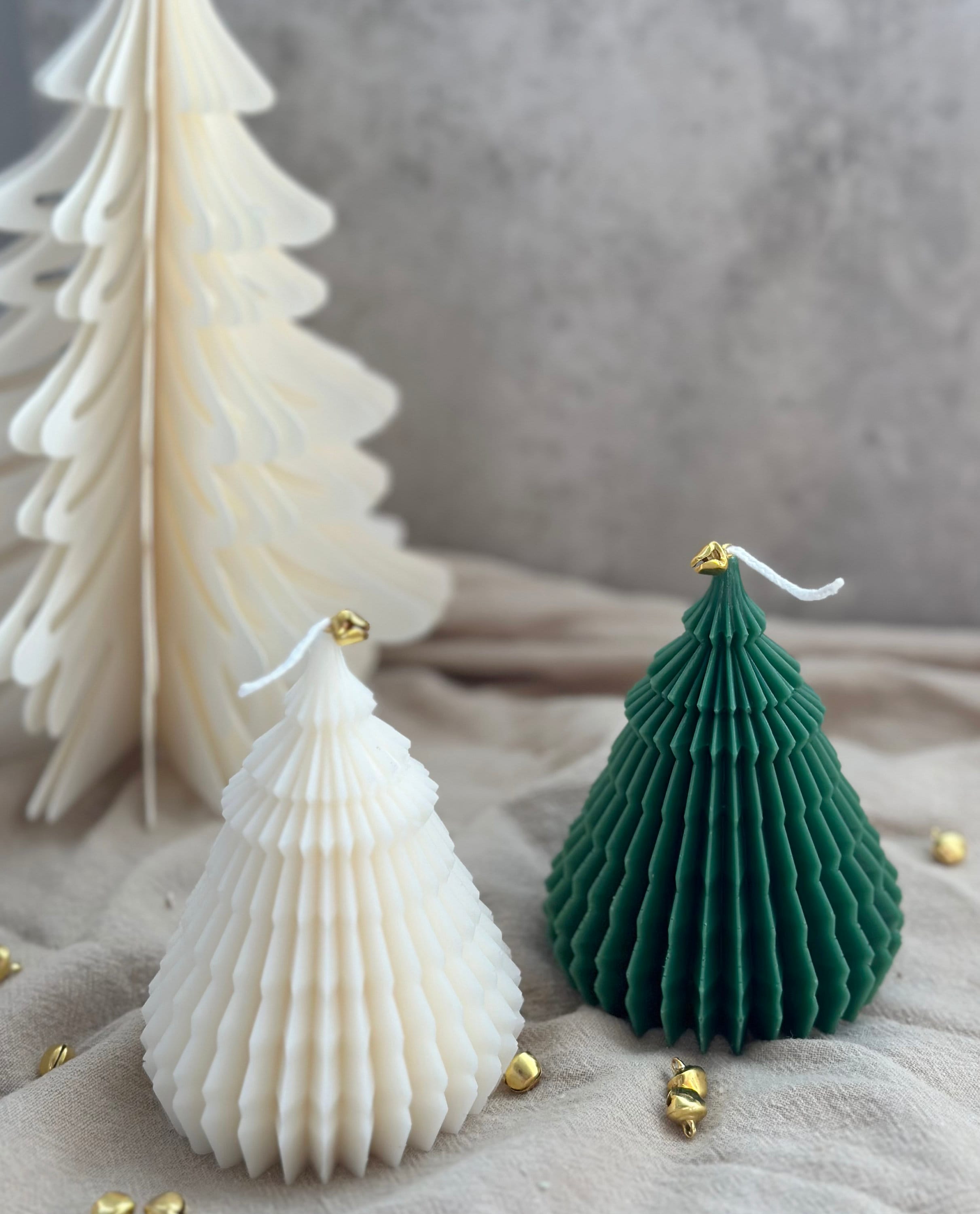 Soy Wax Christmas Tree Candle: Hand-Poured Festive Decor