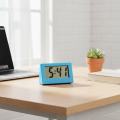 Mini Digital Clock Silent Desk Bedside Portable Car Travel Display Minimalist Battery LCD Date for Office