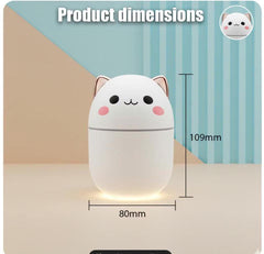 Cat Humidifier – Mini Aroma Mist Diffuser for Desk, Office, Bedroom