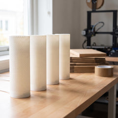 Small Cylinder Table Lamp, Dimmable Bedside Light, Warm White Texture
