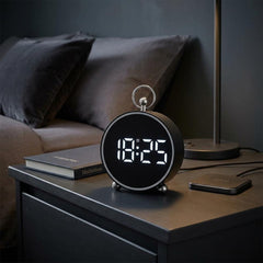 LED Digital Alarm Clock, USB Battery Powered Desk Wall Clock, Adjustable Brightness Snooze 12/24H Display