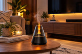 Flame Aroma Diffuser, 7 Color LED Essential Oil Humidifier, Cozy Bedroom Decor