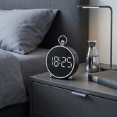 LED Digital Alarm Clock, USB Battery Powered Desk Wall Clock, Adjustable Brightness Snooze 12/24H Display