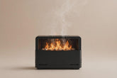 Fireplace Flame Humidifier, 3D Flame Effect Aroma Diffuser with Remote, 7 Color LED Night Light, Silent Cool Mist for Bedroom Office