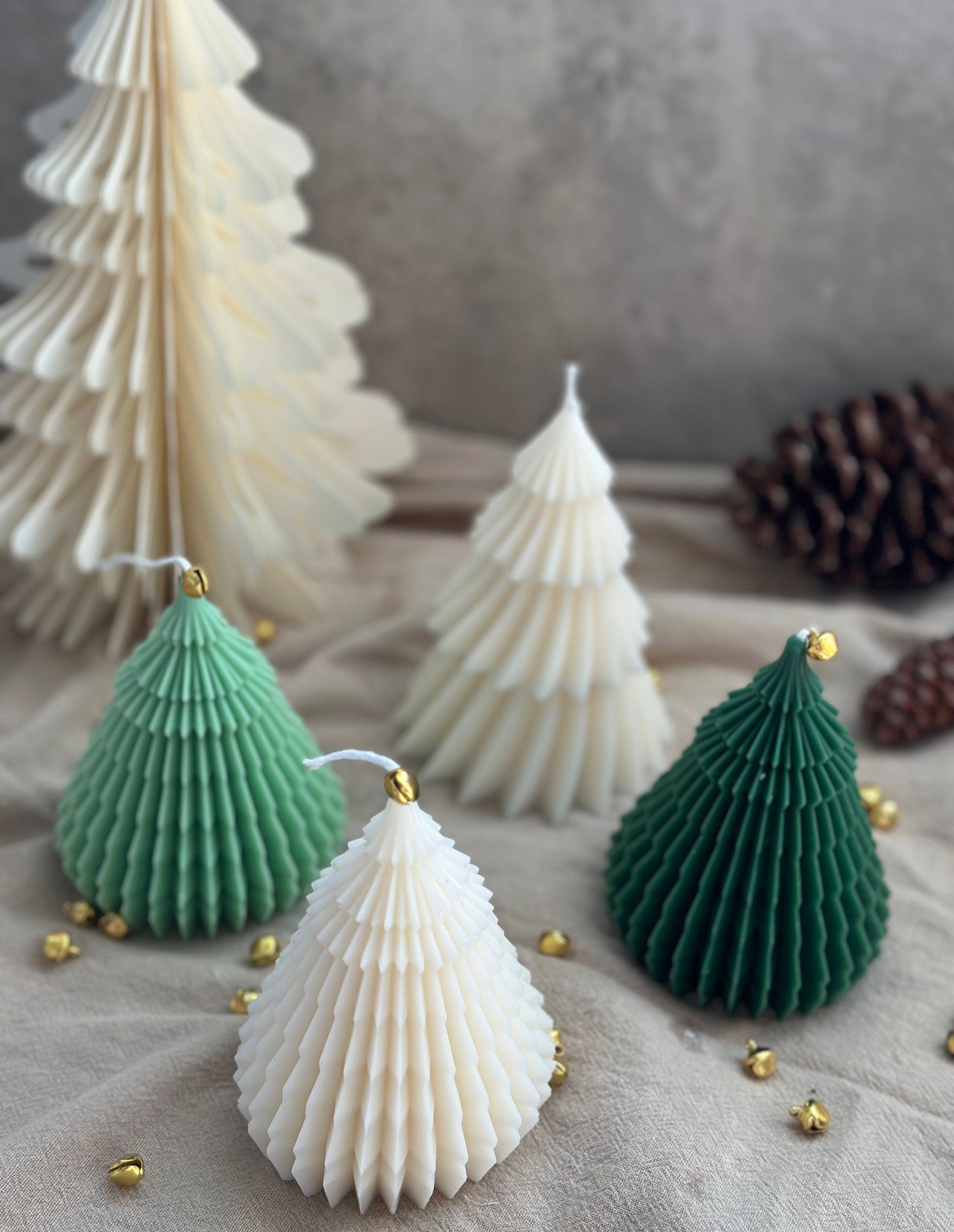 Soy Wax Christmas Tree Candle: Hand-Poured Festive Decor