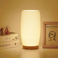 3D Printed Art Sculpture Lamp with Solid Wood Base