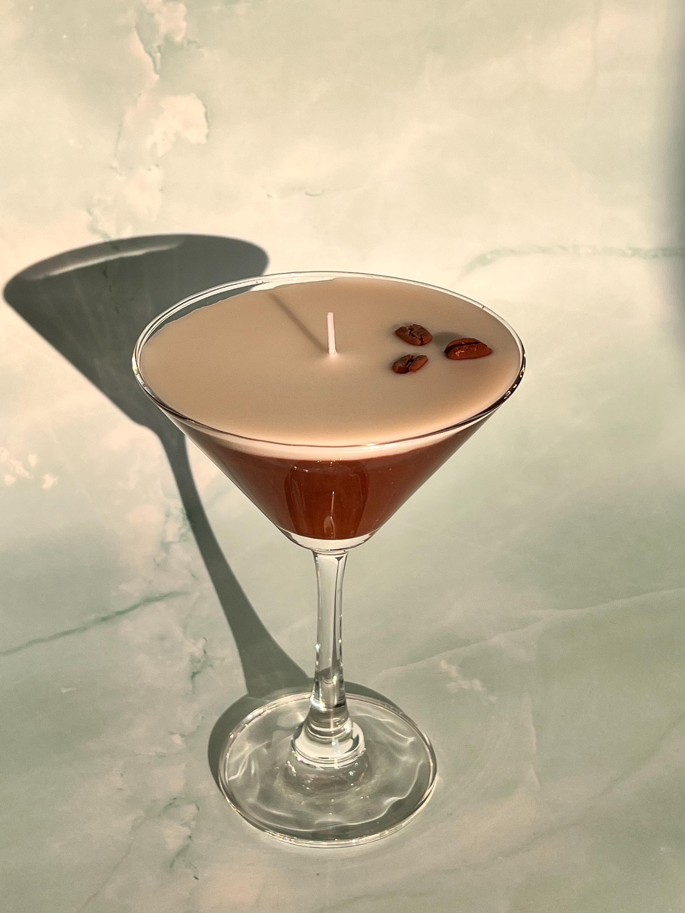 Espresso Martini Candle: Coffee Scented Candle in Martini Glass