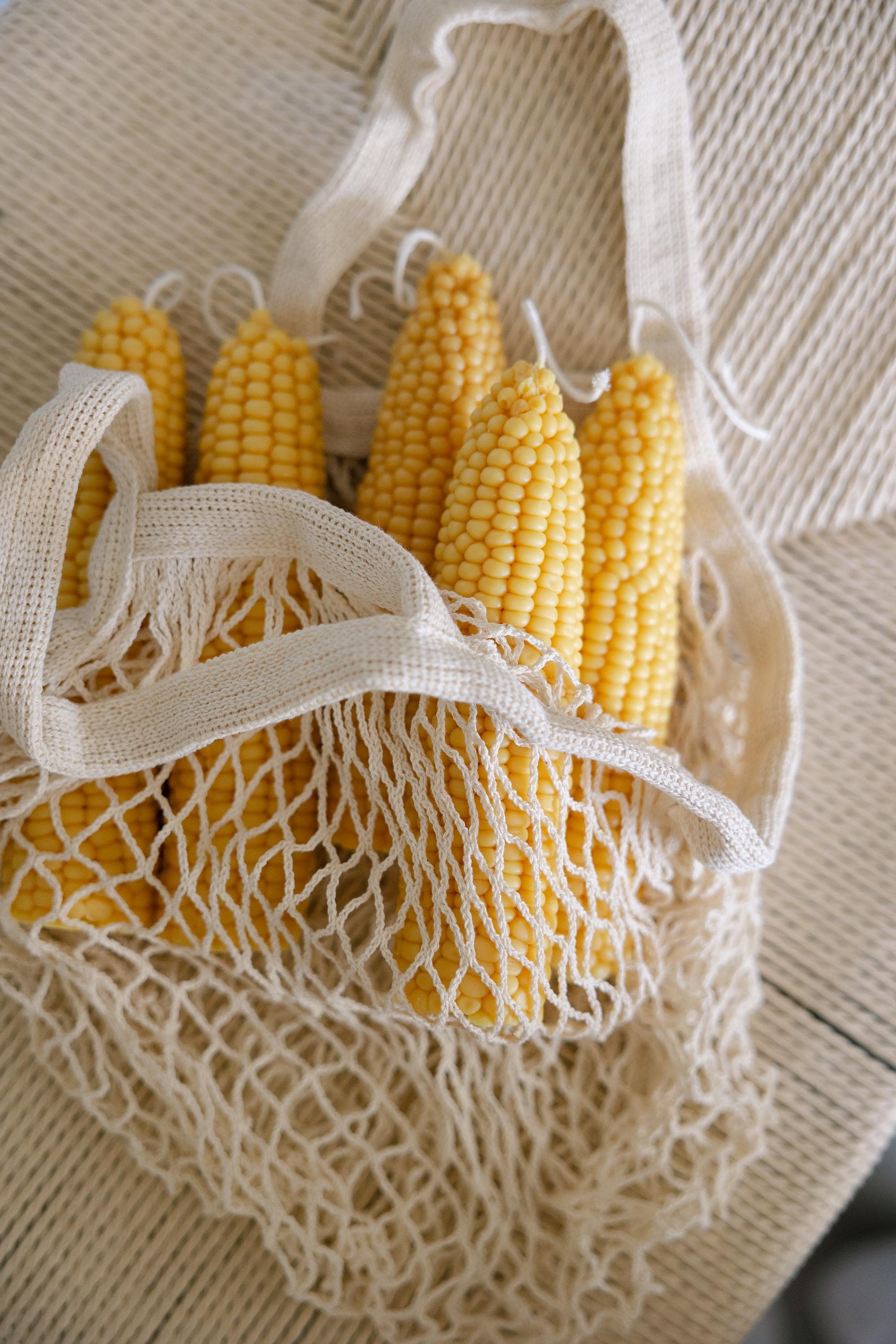 Corncob Shaped Pillar Candle for Fall Decor