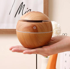 Wood Grain Essential Oil Diffuser with LED Lights