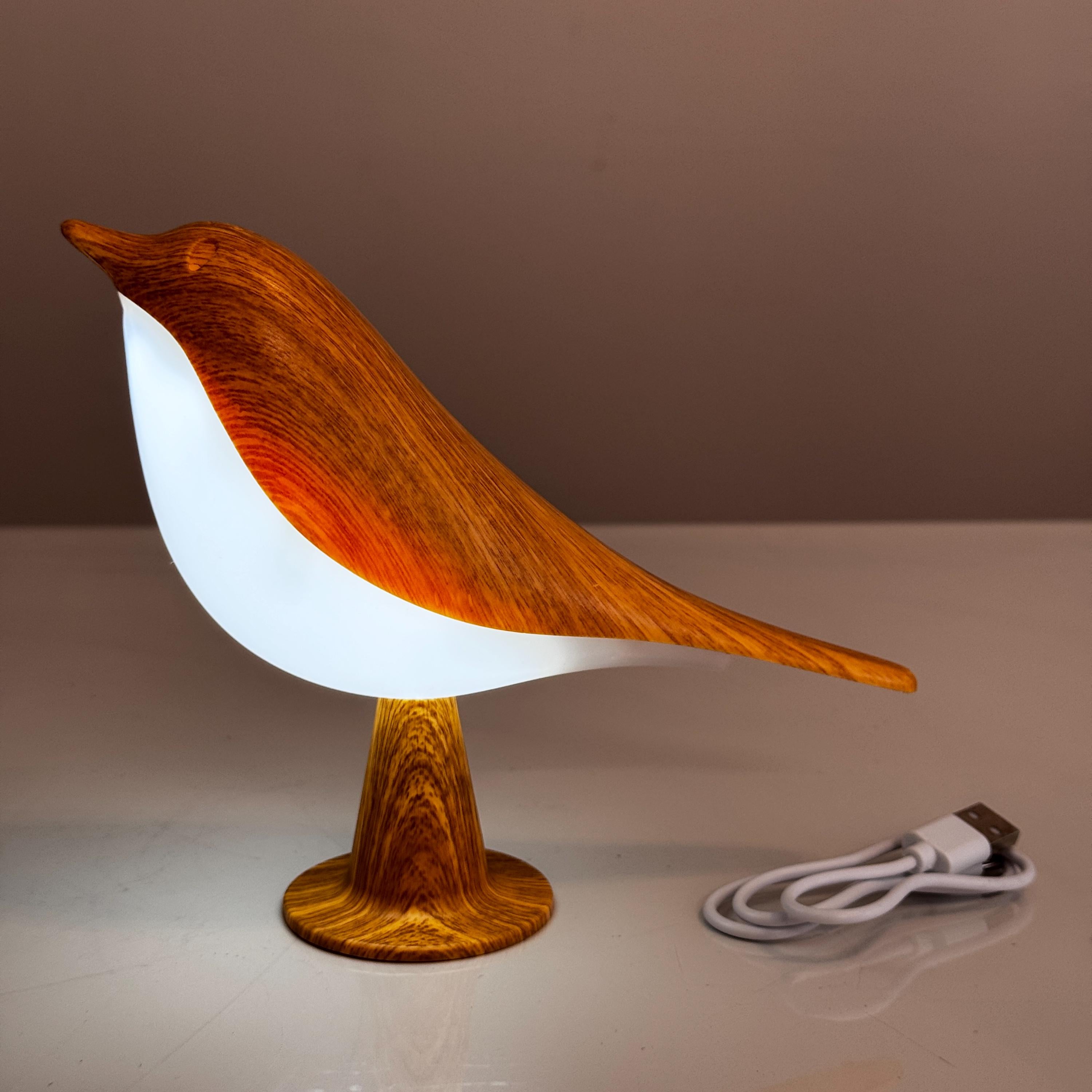 Bird LED Table Lamp USB Powered Desk Lamp 8'' Scandinavian Bird Light 6W Night Light Three Color Modes