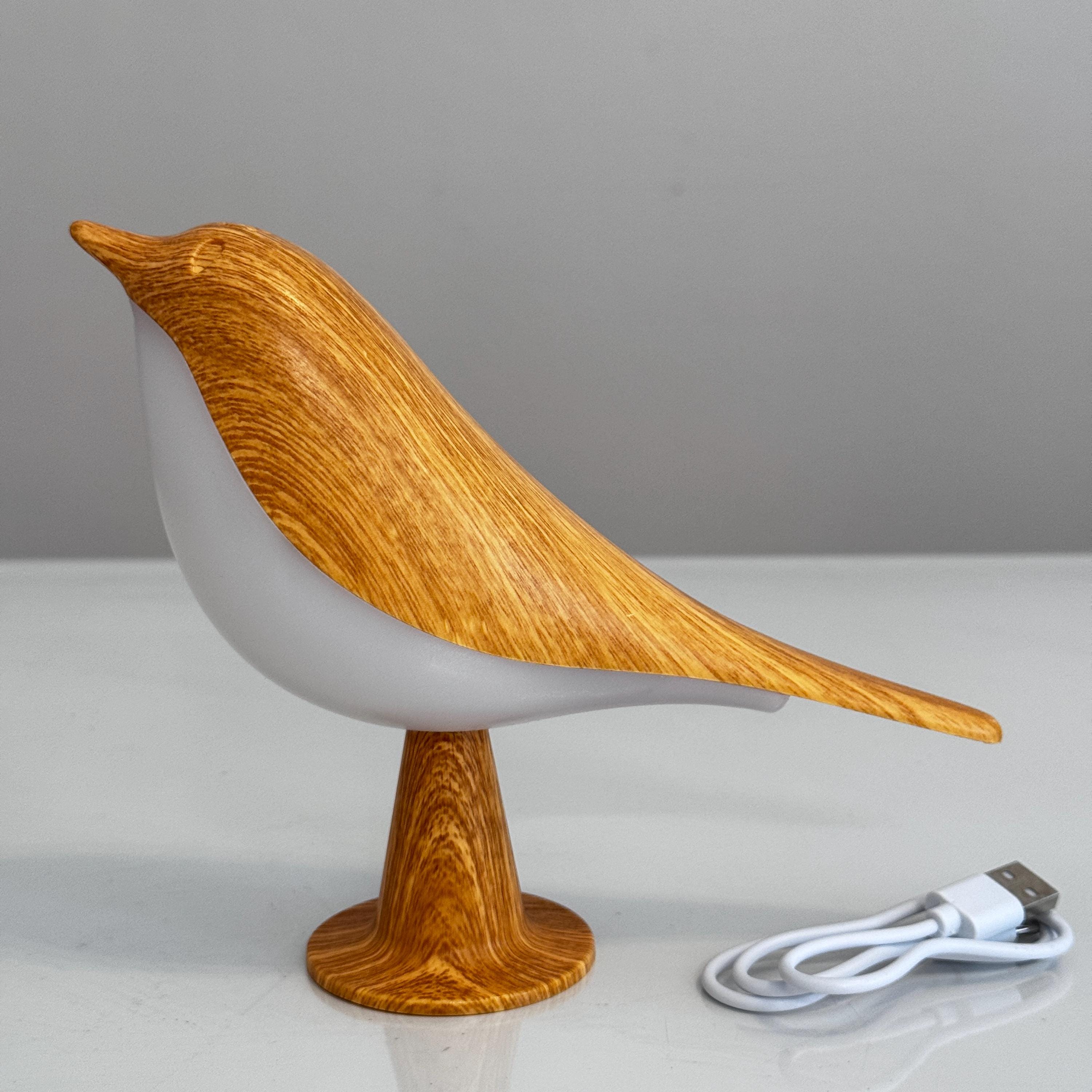 Bird LED Table Lamp USB Powered Desk Lamp 8'' Scandinavian Bird Light 6W Night Light Three Color Modes