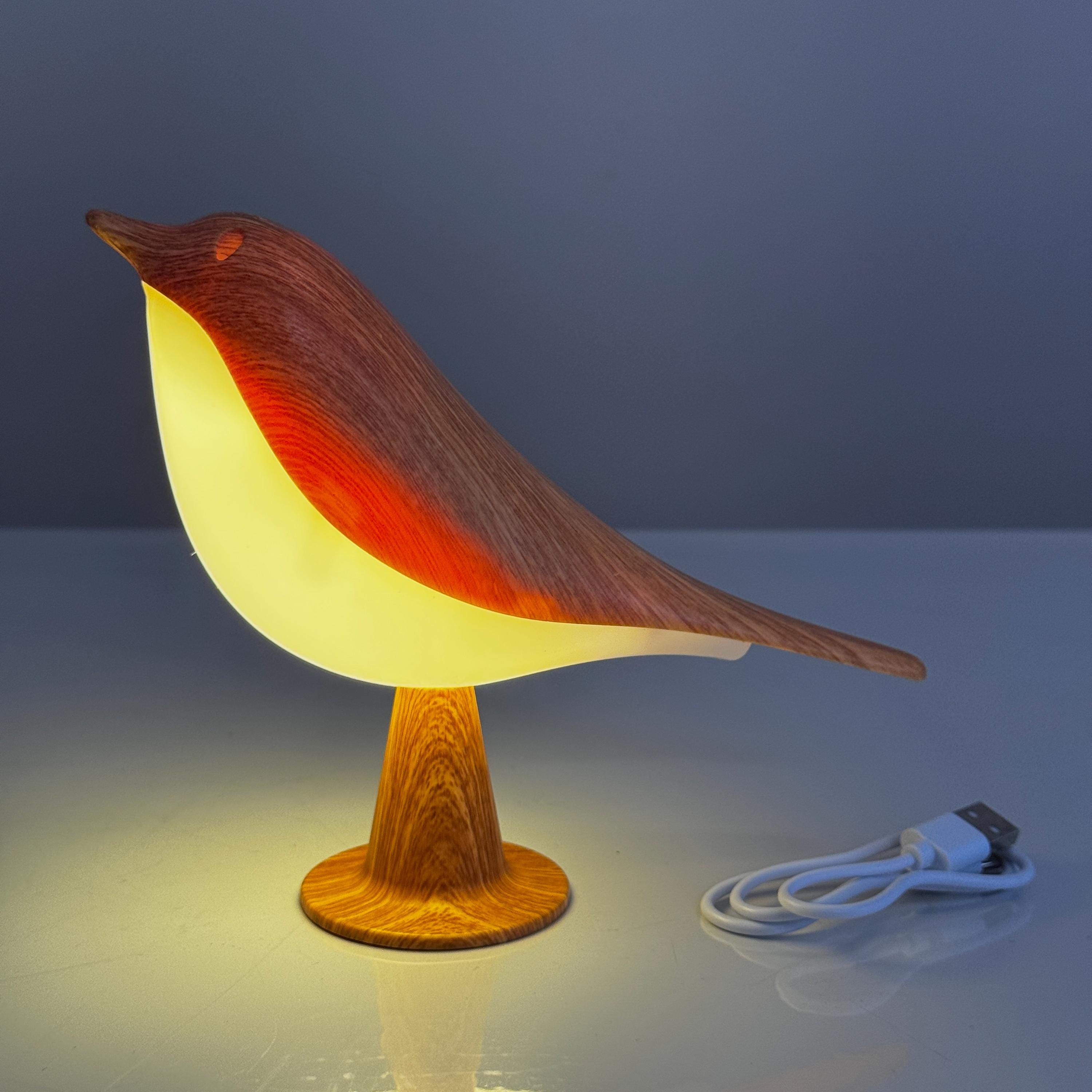 Bird LED Table Lamp USB Powered Desk Lamp 8'' Scandinavian Bird Light 6W Night Light Three Color Modes