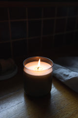 Olive Green Bubble Glass Candle, 9 oz Soy Candle with Gold Lid
