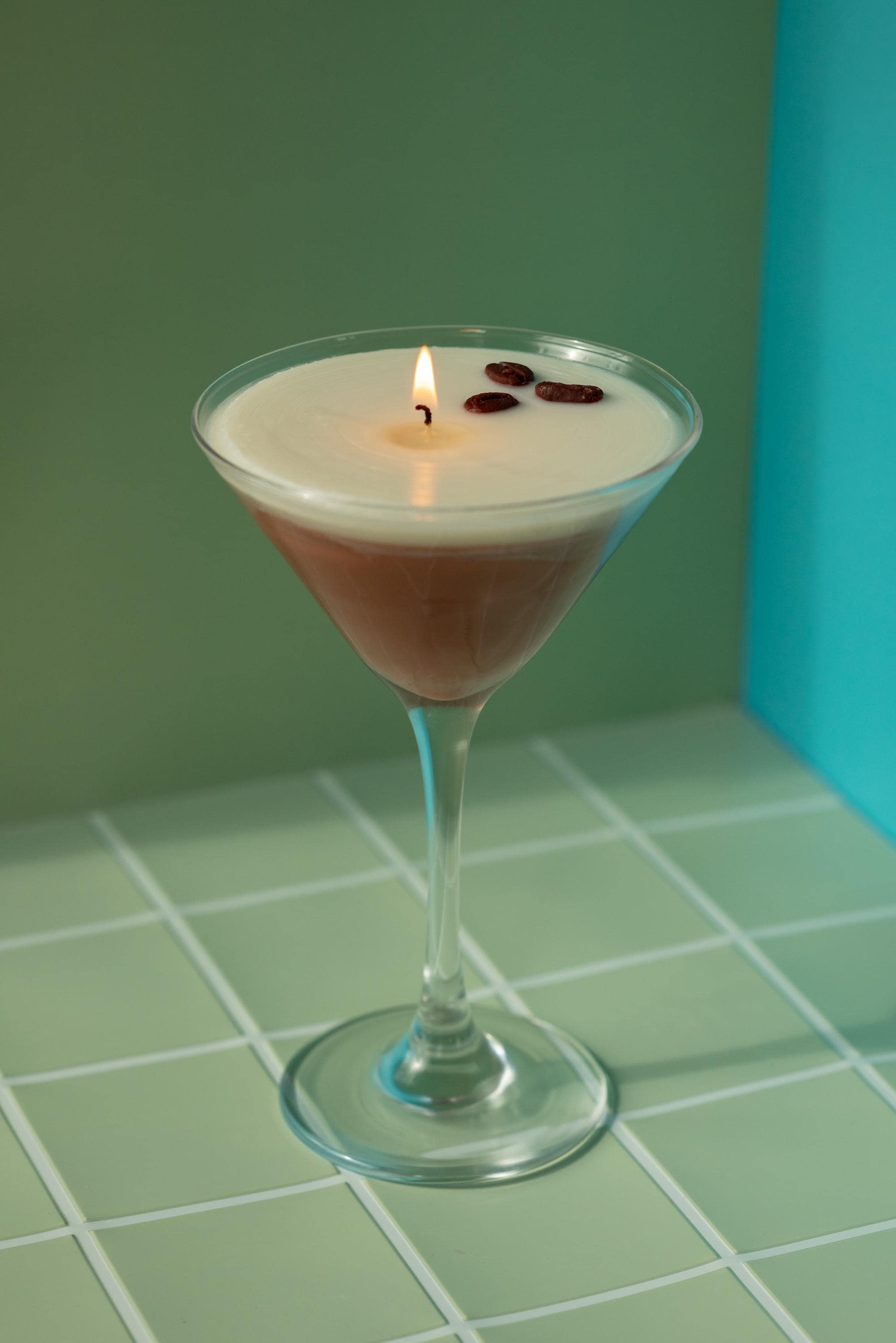 Espresso Martini Candle: Coffee Scented Candle in Martini Glass