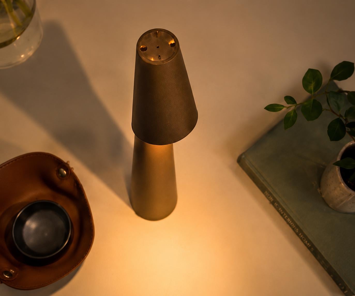 Sculptural Cone Table Lamp