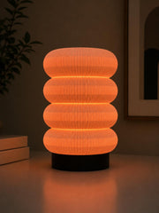 Halo Lamp | Modern Ambient Table Lamp | RGB LED Mood Light | Ribbed Accent Lamp | Nightstand Lamp | 3D Printed Home Decor
