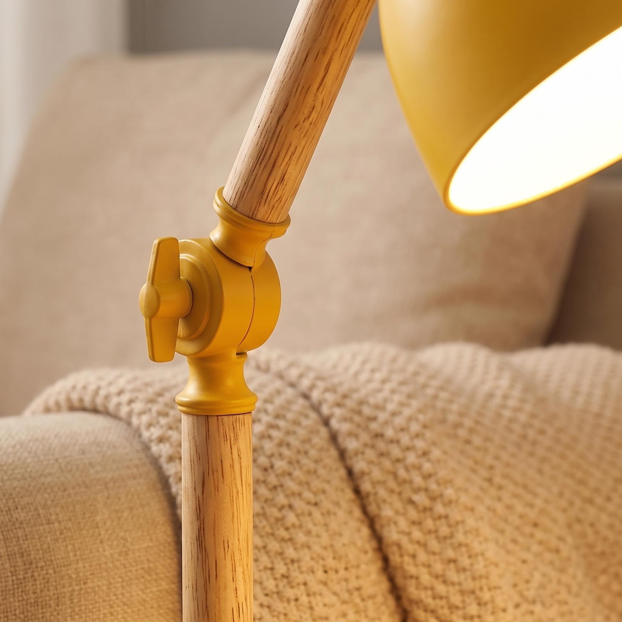 Adjustable Wooden Desk Lamp: Nordic Style, Warm Light Reading Light