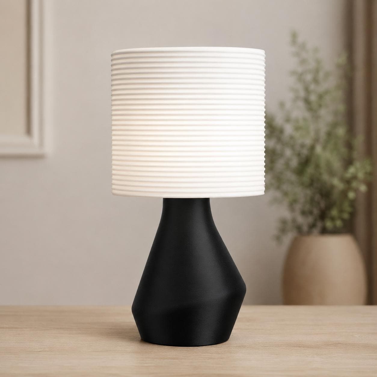 Tilt Table Lamp, Modern Bedside Lamp, 3D Printed Desk Lamp, Unique Nightstand Light, Minimalist Home Office Decor