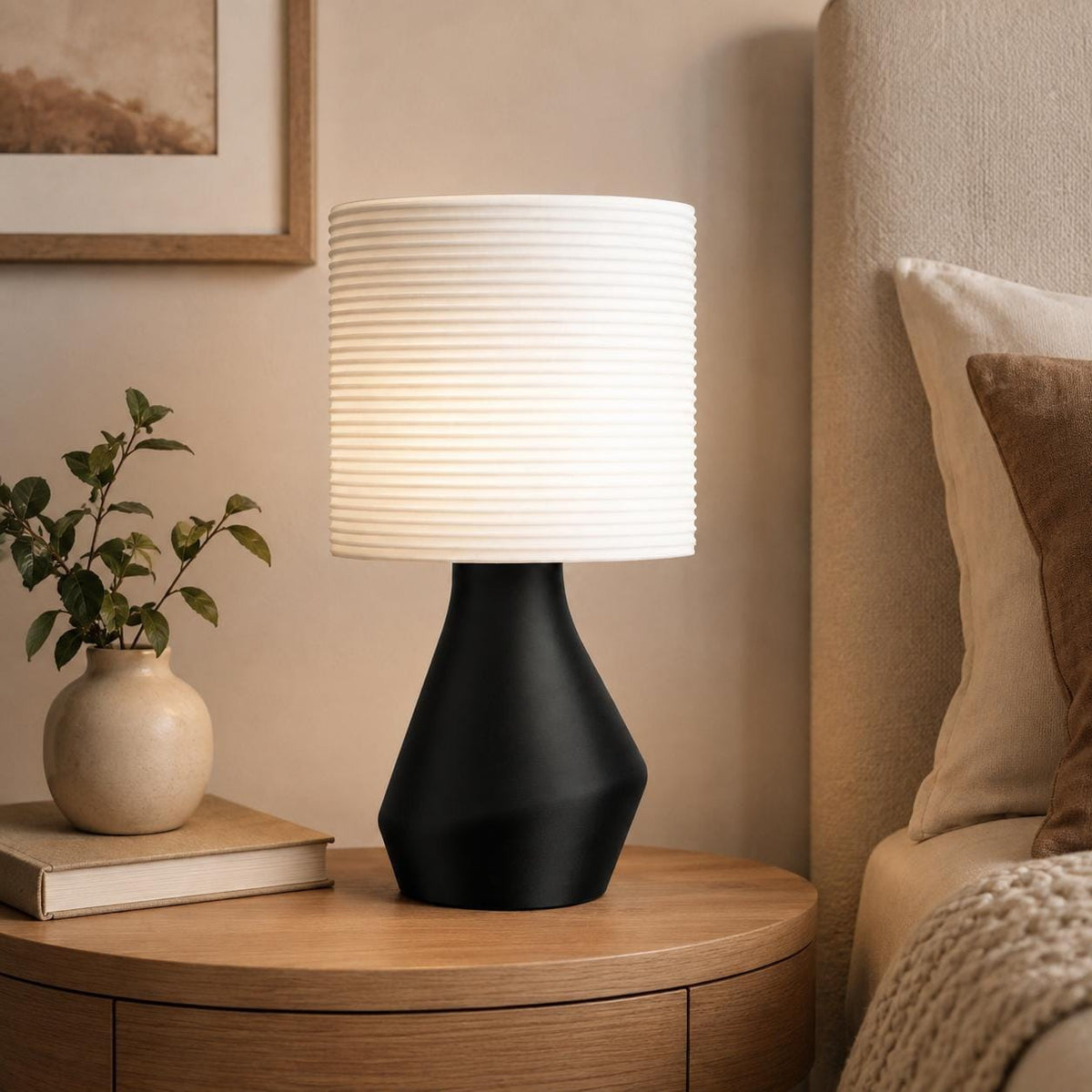 Tilt Table Lamp, Modern Bedside Lamp, 3D Printed Desk Lamp, Unique Nightstand Light, Minimalist Home Office Decor