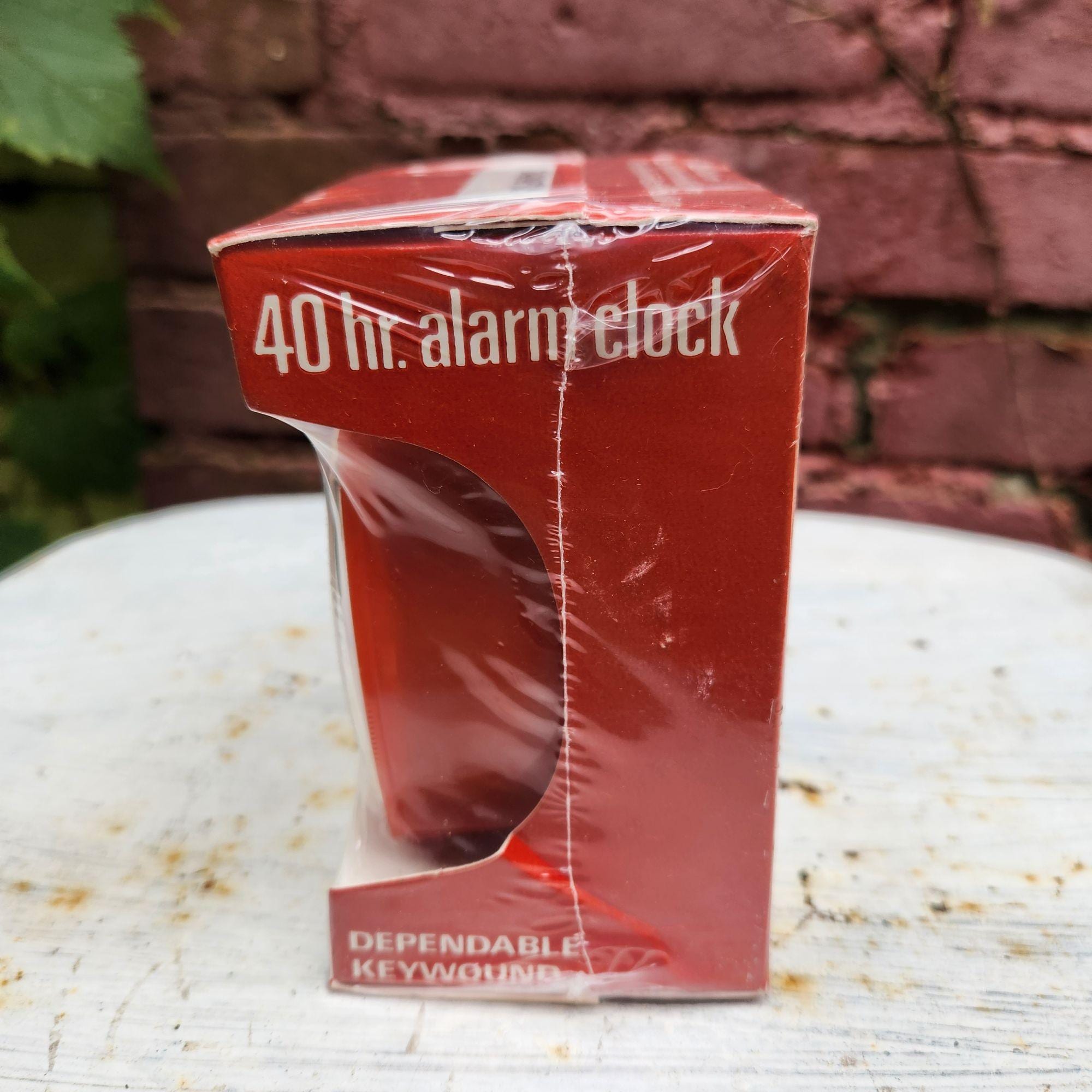 Red 3" Vintage Keywound 40-Hour Alarm Clock New Old Stock