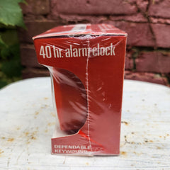 Red 3" Vintage Keywound 40-Hour Alarm Clock New Old Stock