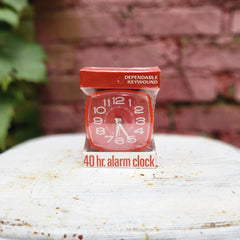 Red 3" Vintage Keywound 40-Hour Alarm Clock New Old Stock