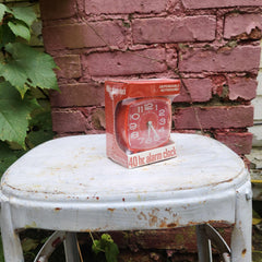 Red 3" Vintage Keywound 40-Hour Alarm Clock New Old Stock