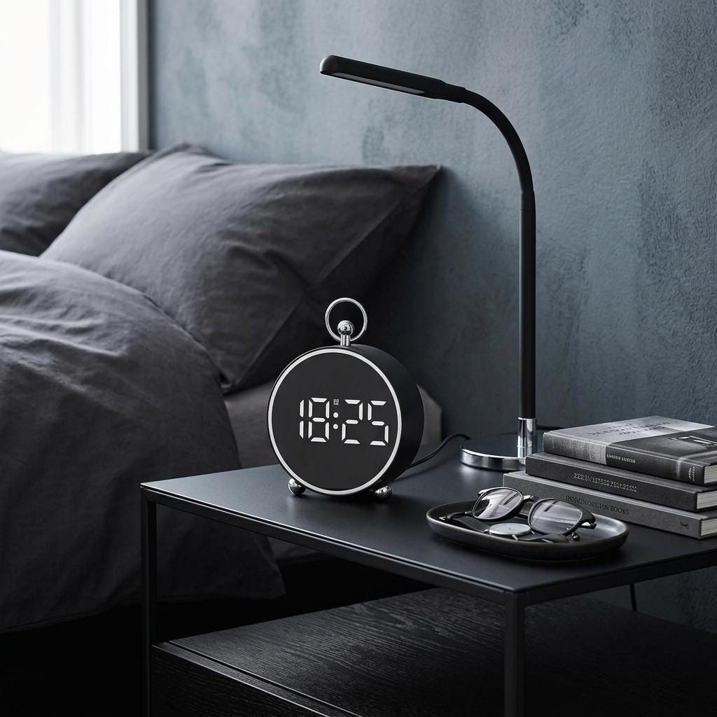 LED Digital Alarm Clock, USB Battery Powered Desk Wall Clock, Adjustable Brightness Snooze 12/24H Display