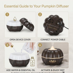 Dark Wood Grain Pumpkin Essential Oil Diffuser