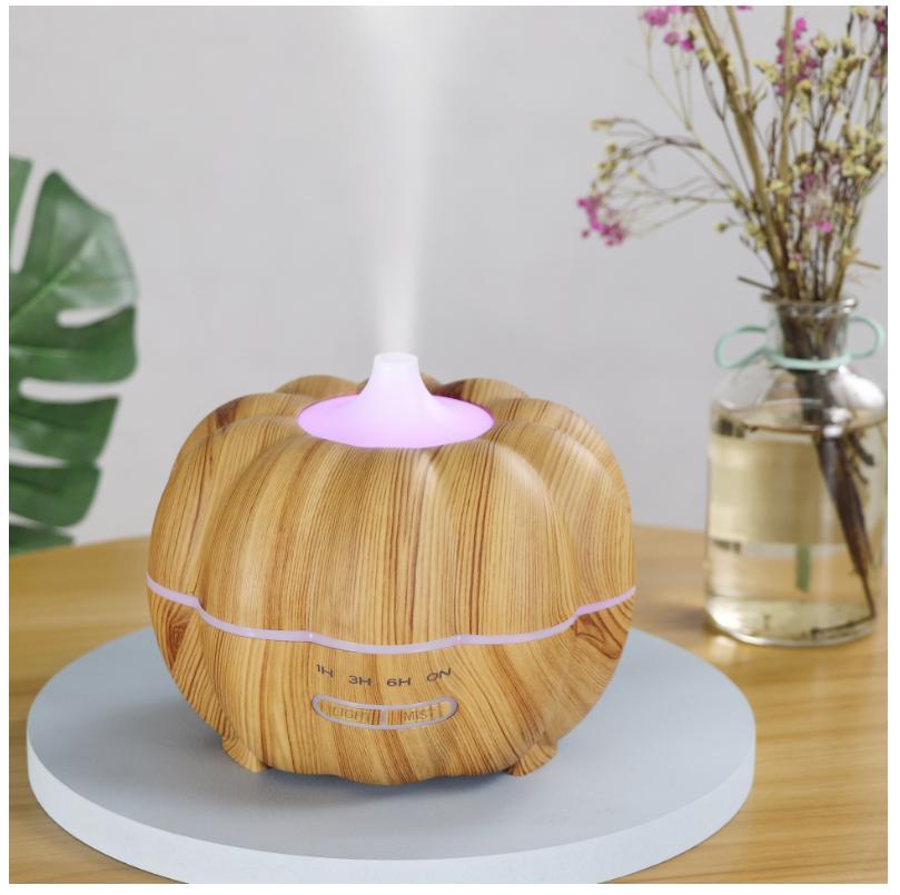 Dark Wood Grain Pumpkin Essential Oil Diffuser